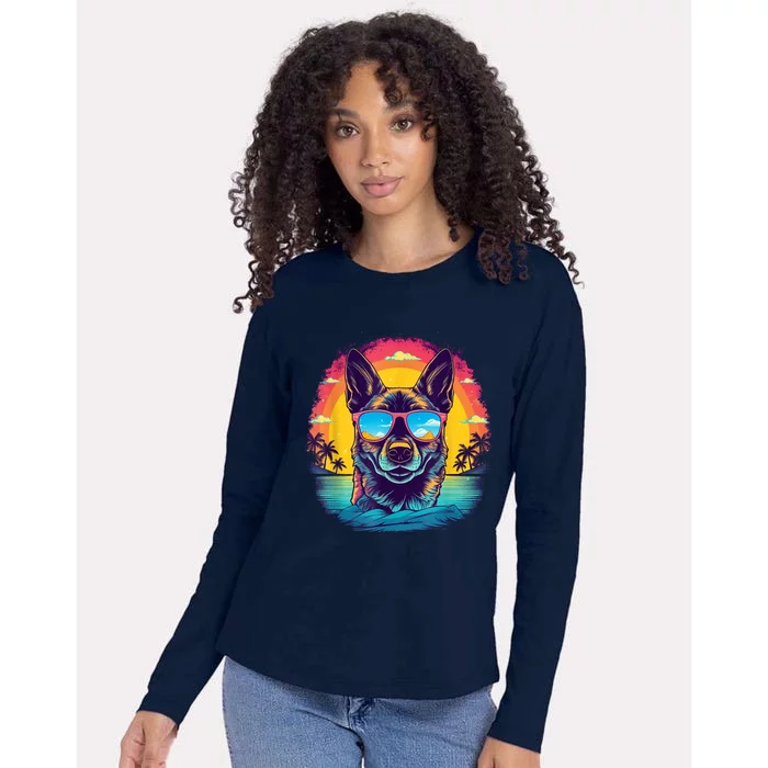 German Shepherd Men Women Kids Womens Cotton Relaxed Long Sleeve T-Shirt