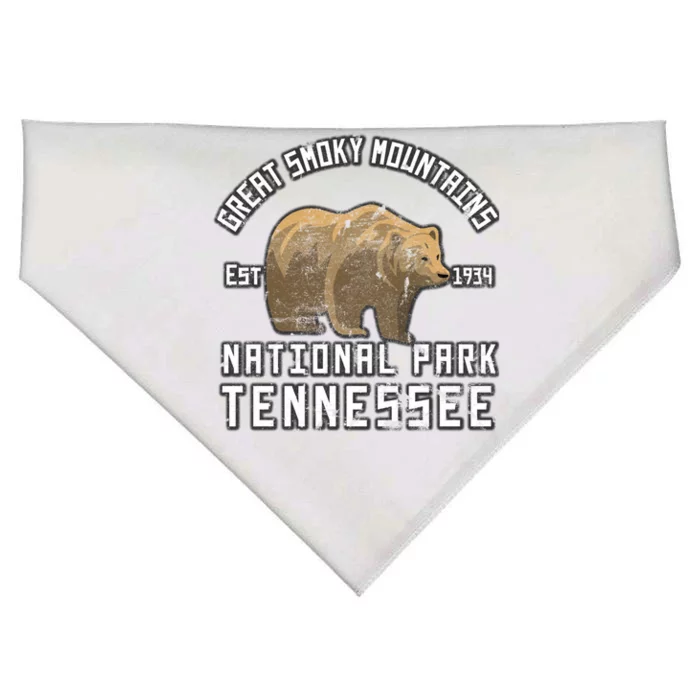 Great Smoky Mountains National Park Bear Nature Hiking Gift USA-Made Doggie Bandana