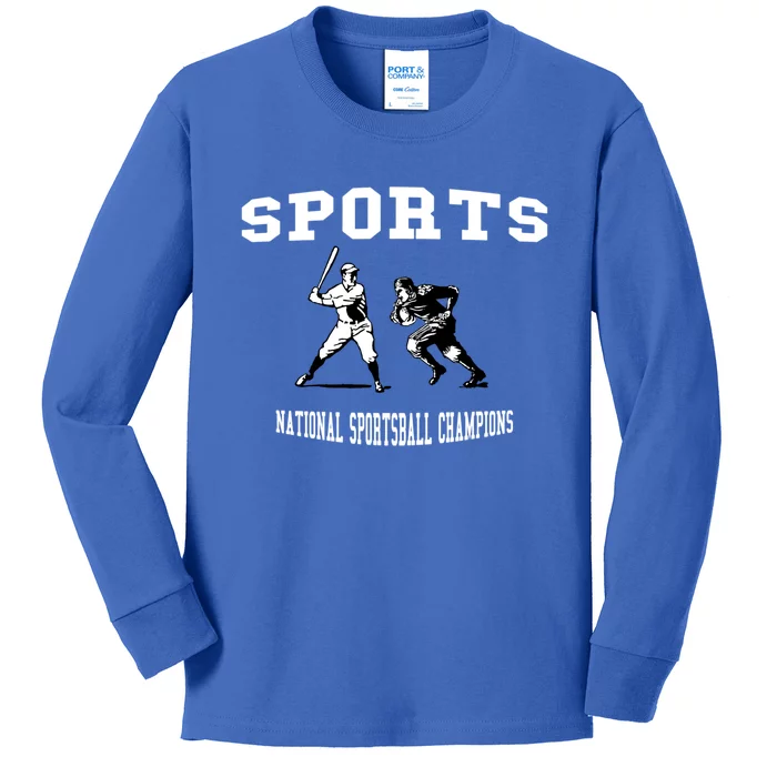 Go Sports National Sportsball Champions Meaningful Gift Kids Long Sleeve Shirt