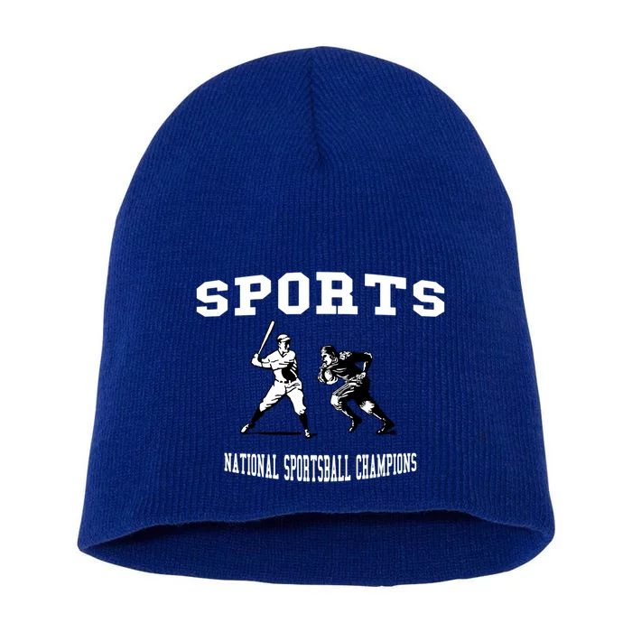 Go Sports National Sportsball Champions Meaningful Gift Short Acrylic Beanie