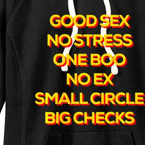 Good Sex No Stress One Boo No Ex Small Circle Big Checks Women's Fleece Hoodie