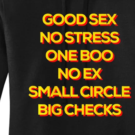 Good Sex No Stress One Boo No Ex Small Circle Big Checks Women's Pullover Hoodie