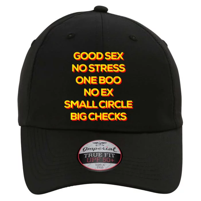 Good Sex No Stress One Boo No Ex Small Circle Big Checks The Original Performance Cap