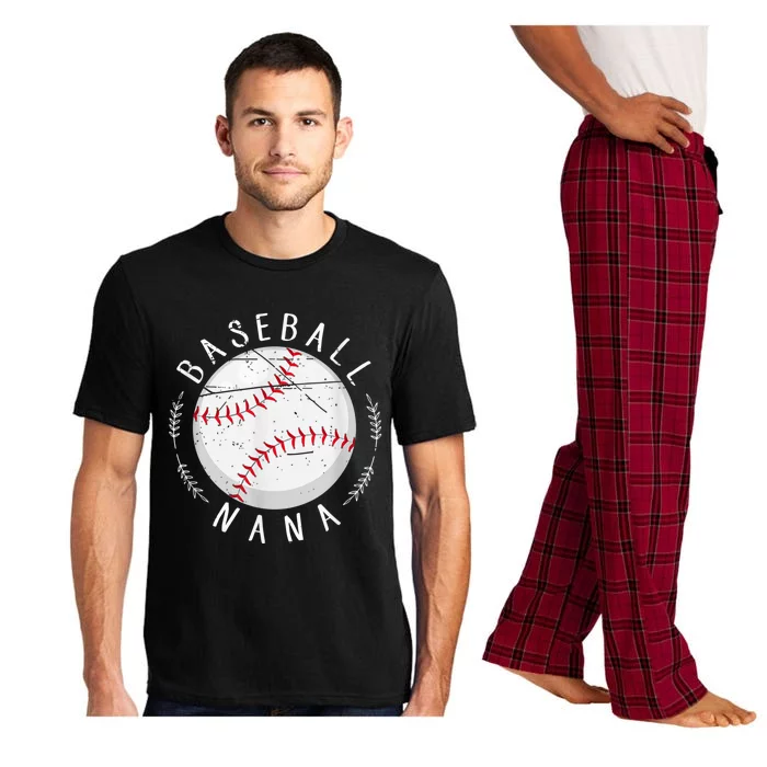 Grandmother Sports Nana Baseball Mother, Mother's Day Pajama Set