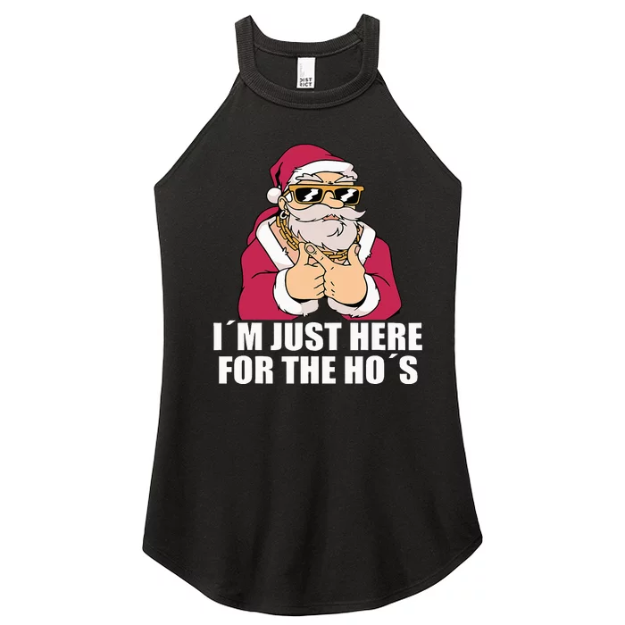 Gangsta Santa Naughty and Nice Xmas Vibes Women’s Perfect Tri Rocker Tank