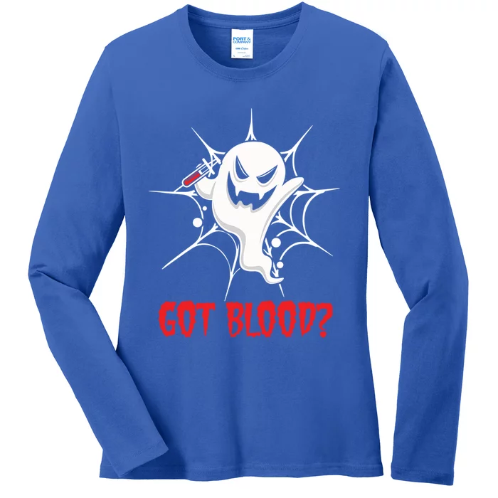 Ghost Syringe Needle Phlebotomist Phlebotomy Doctor Gift Ladies Long Sleeve Shirt