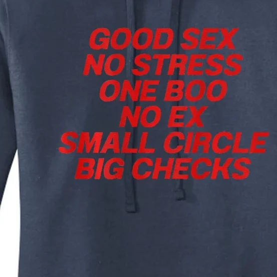 Good Sex No Stress One Boo No Ex Small Circle Big Checks Women's Pullover Hoodie