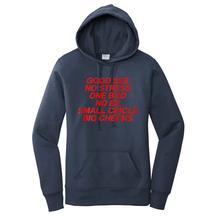 Good Sex No Stress One Boo No Ex Small Circle Big Checks Women's Pullover Hoodie