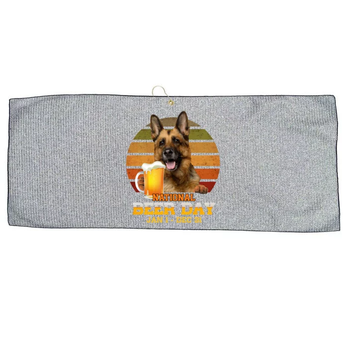 Ger Shepherd National Beer Day Jan 1 Dec 31 Beer Meaningful Gift Large Microfiber Waffle Golf Towel