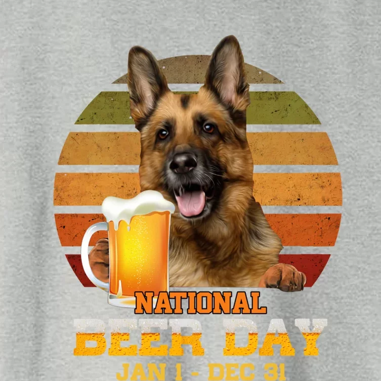 Ger Shepherd National Beer Day Jan 1 Dec 31 Beer Meaningful Gift Women's Crop Top Tee