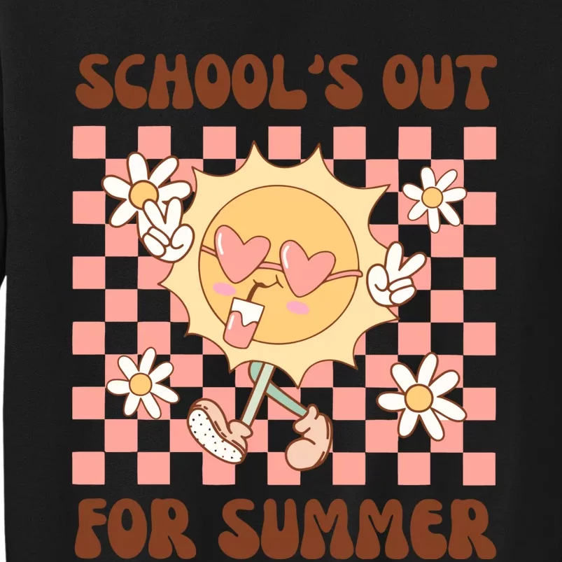 Groovy Schools Out For Summer Tall Sweatshirt