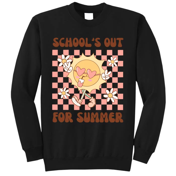 Groovy Schools Out For Summer Tall Sweatshirt