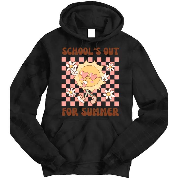 Groovy Schools Out For Summer Tie Dye Hoodie