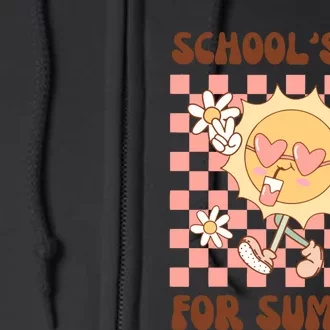 Groovy Schools Out For Summer Full Zip Hoodie