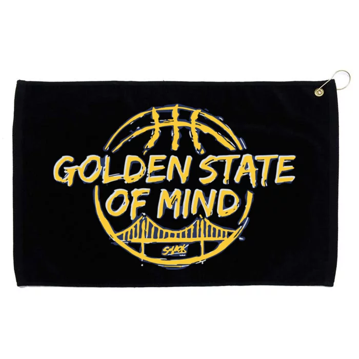 Golden State Of Mind Golden Basketball Fans Grommeted Golf Towel