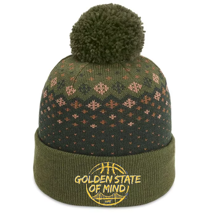 Golden State Of Mind Golden Basketball Fans The Baniff Cuffed Pom Beanie