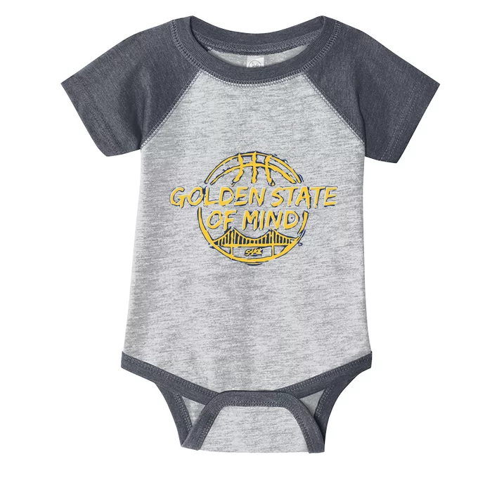 Golden State Of Mind Golden Basketball Fans Infant Baby Jersey Bodysuit