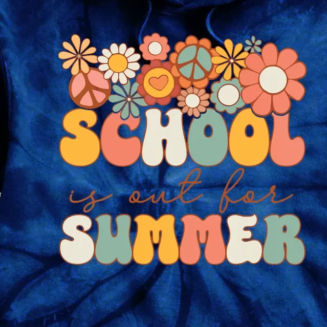 Groovy Schools Out For Summer Last Day Of School Teacher Tie Dye Hoodie