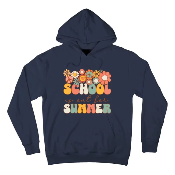 Groovy Schools Out For Summer Last Day Of School Teacher Tall Hoodie