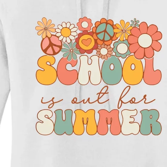 Groovy Schools Out For Summer Last Day Of School Teacher Women's Pullover Hoodie