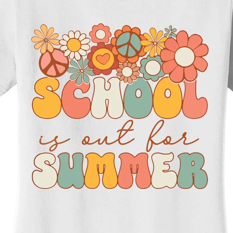 Groovy Schools Out For Summer Last Day Of School Teacher Women's T-Shirt