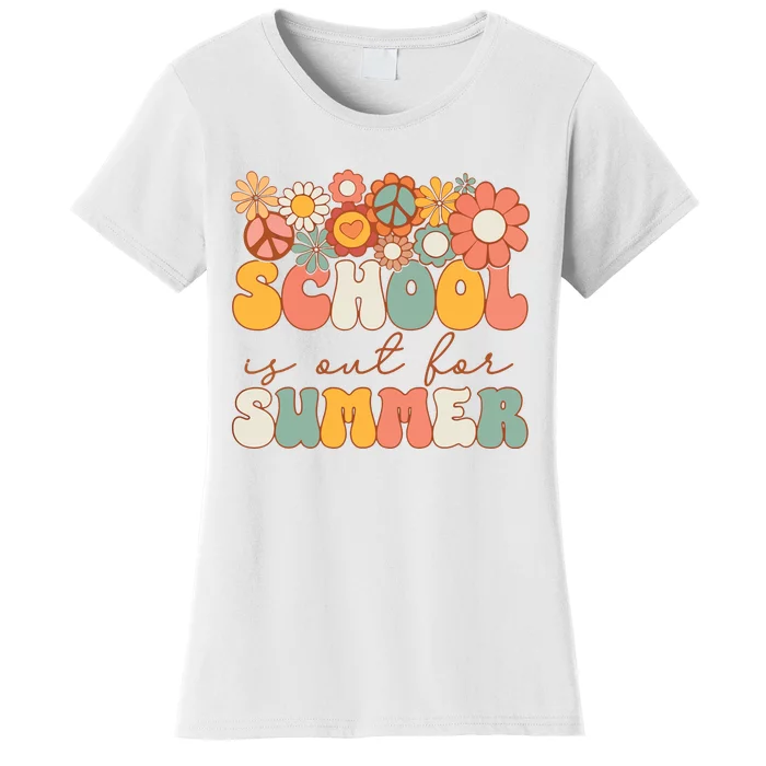 Groovy Schools Out For Summer Last Day Of School Teacher Women's T-Shirt