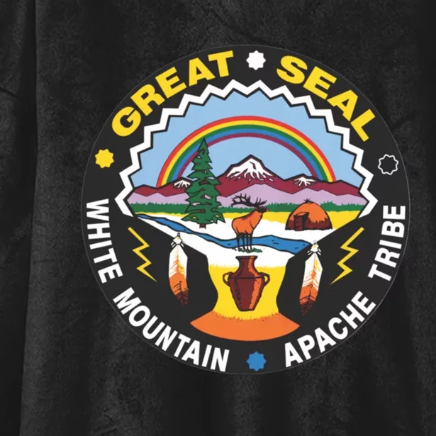 Great Seal Of The White Mountain Hooded Wearable Blanket