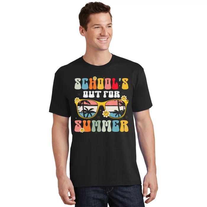 Groovy School's Out For Summer Graduation Teacher T-Shirt