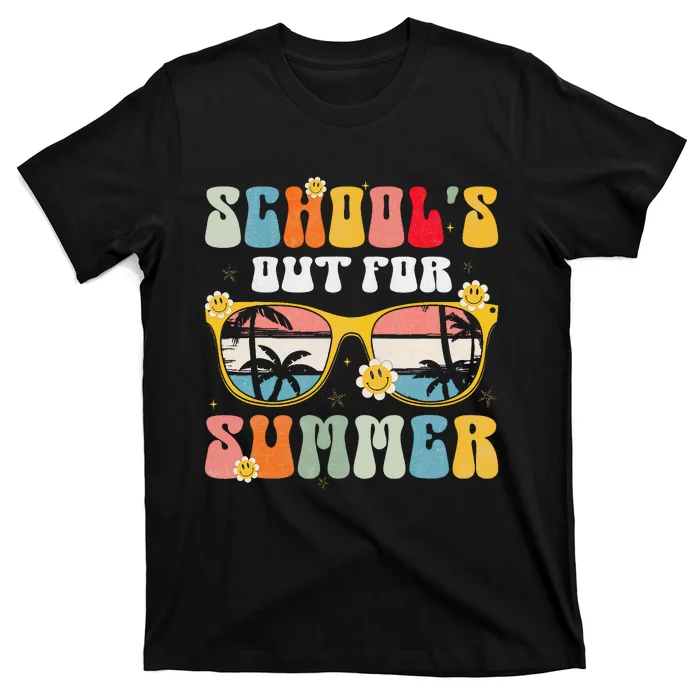 Groovy School's Out For Summer Graduation Teacher T-Shirt