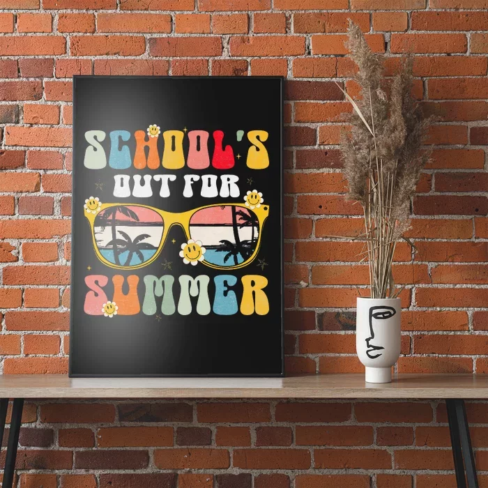 Groovy School's Out For Summer Graduation Teacher Poster