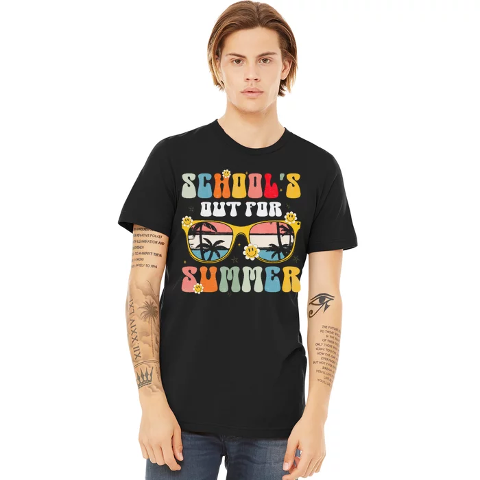 Groovy School's Out For Summer Graduation Teacher Premium T-Shirt