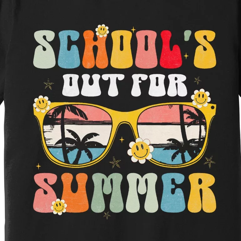 Groovy School's Out For Summer Graduation Teacher Premium T-Shirt