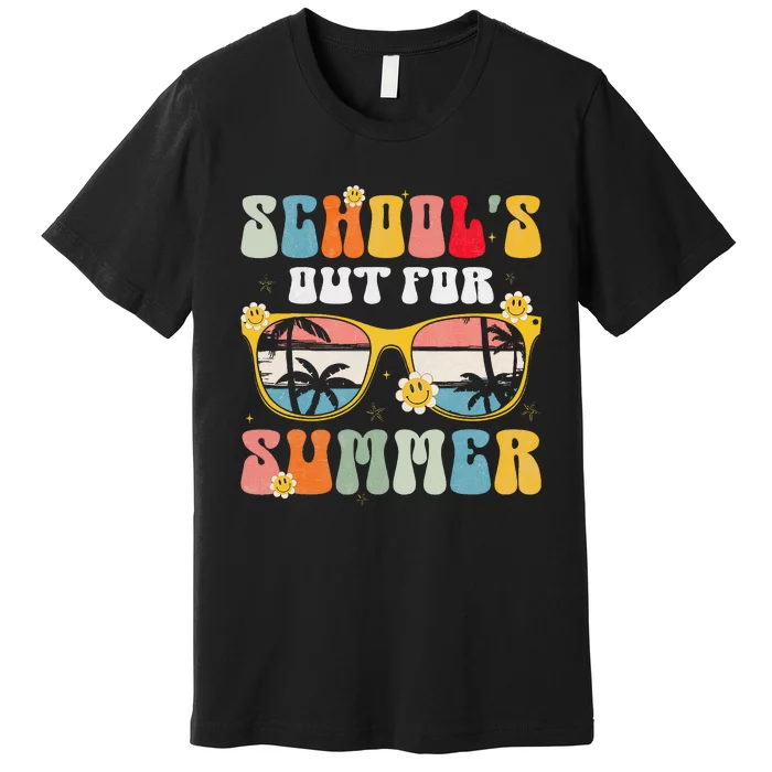 Groovy School's Out For Summer Graduation Teacher Premium T-Shirt