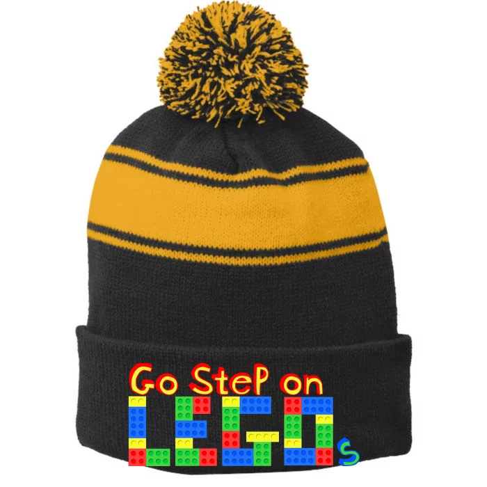 Go Step On LEGOs Stripe Pom Pom Beanie