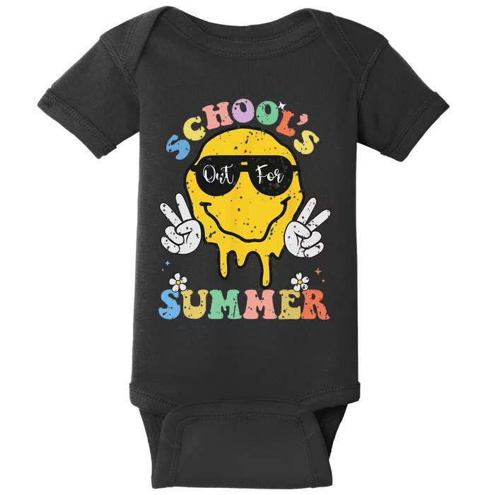 Groovy School's Out For Summer Graduation Teacher Baby Bodysuit