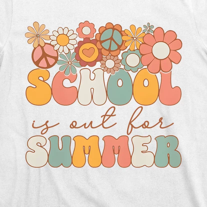 Groovy Schools Out for Summer Last Day Of School Teacher T-Shirt