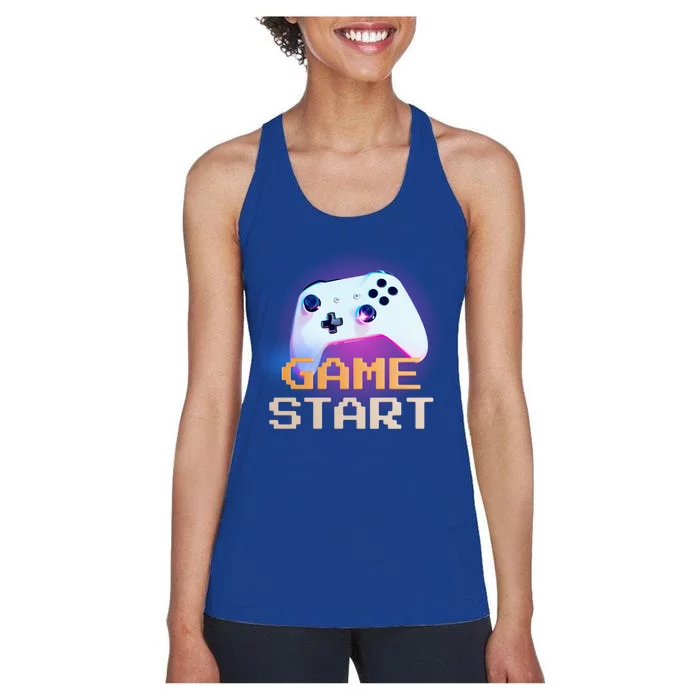 Game Start Or Game On Starter Gift Women's Racerback Tank