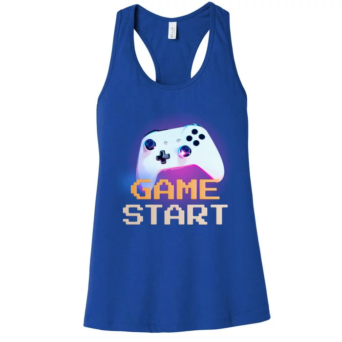 Game Start Or Game On Starter Gift Women's Racerback Tank