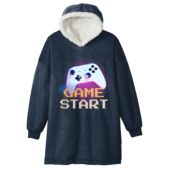 Game Start Or Game On Starter Gift Hooded Wearable Blanket