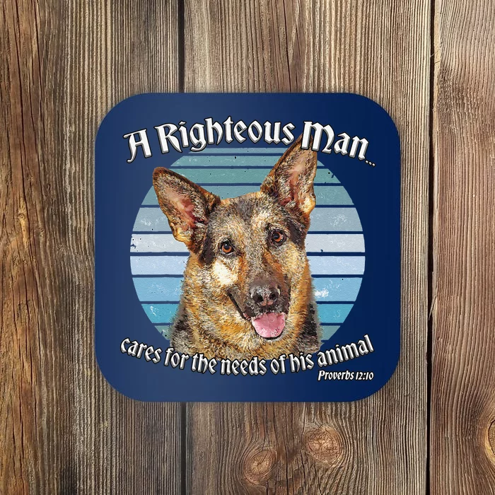 German Shepherd Owner Lover Proverbs 1210 Gift Cute Dog Coaster