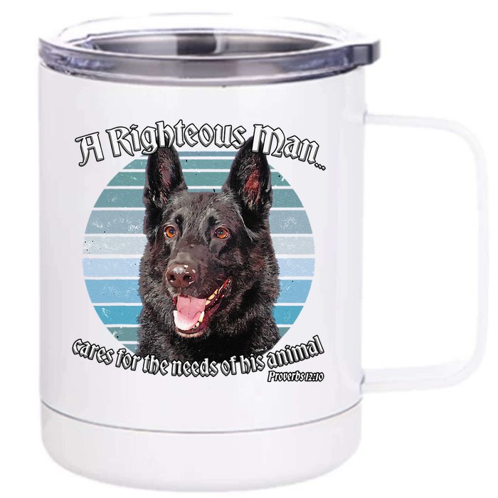 German Shepherd Owner Lover Proverbs 1210 Gift Funny Cute Dog Front & Back 12oz Stainless Steel Tumbler Cup