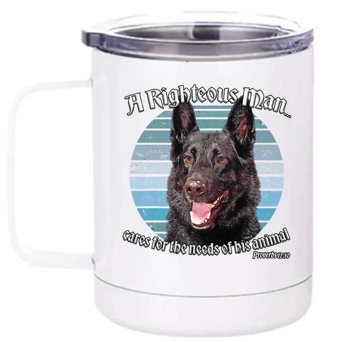 German Shepherd Owner Lover Proverbs 1210 Gift Funny Cute Dog Front & Back 12oz Stainless Steel Tumbler Cup