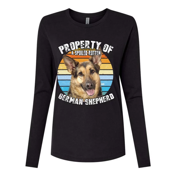 German Shepherd Owner Lover Retro Vintage Cute Dog Womens Cotton Relaxed Long Sleeve T-Shirt