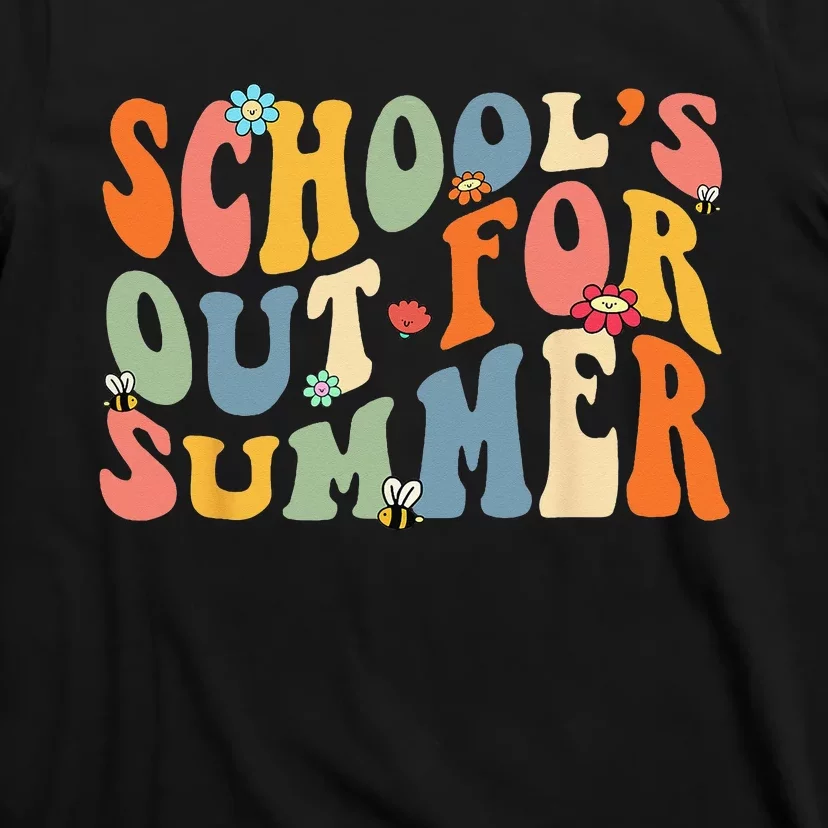 Groovy Schools Out for Summer Last Day Of School Teacher T-Shirt