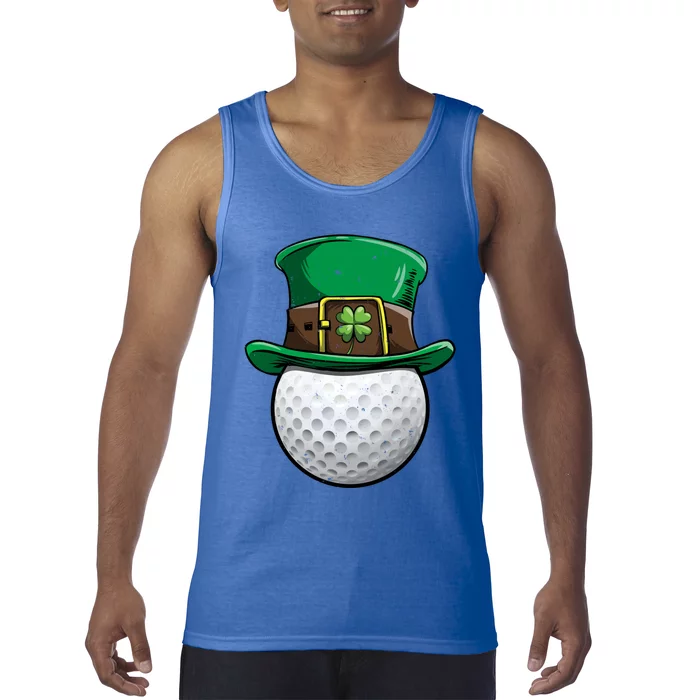 Golf St Patricks Day Ball Leprechaun Sports Funny Gift Tank Top