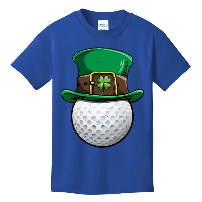 Golf St Patricks Day Ball Leprechaun Sports Funny Gift Kids T-Shirt