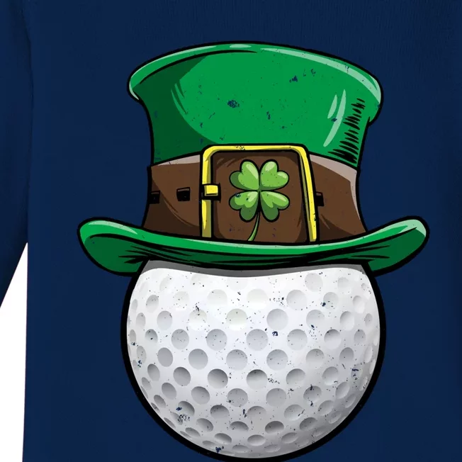 Golf St Patricks Day Ball Leprechaun Sports Funny Gift Baby Long Sleeve Bodysuit