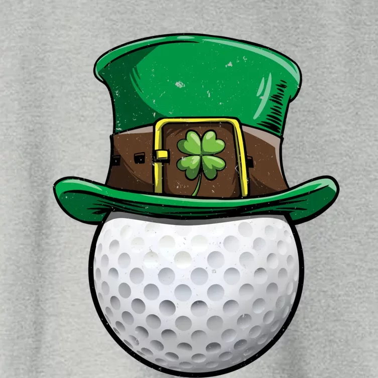 Golf St Patricks Day Ball Leprechaun Sports Funny Gift Women's Crop Top Tee