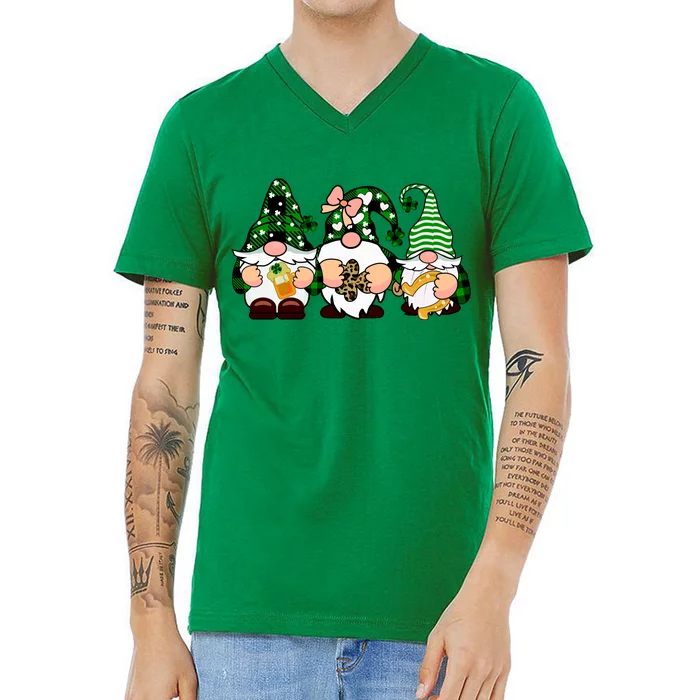 Gnomes St Patrick's Day V-Neck T-Shirt