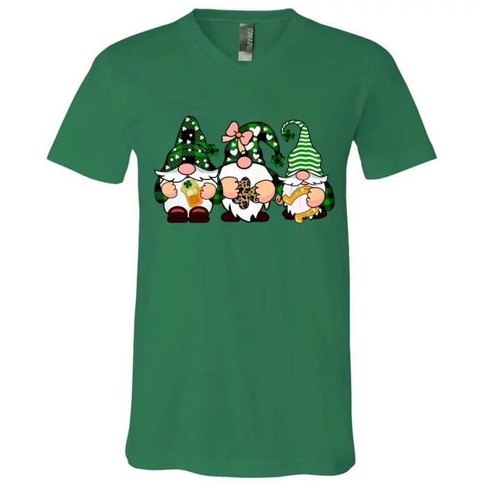 Gnomes St Patrick's Day V-Neck T-Shirt